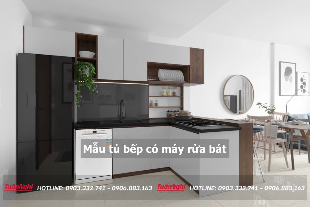 20+ Mẫu Tủ Bếp Có Máy Rửa Bát Hiện Đại Tiện Dụng 2023 64 mẫu tủ bếp có máy rửa bát