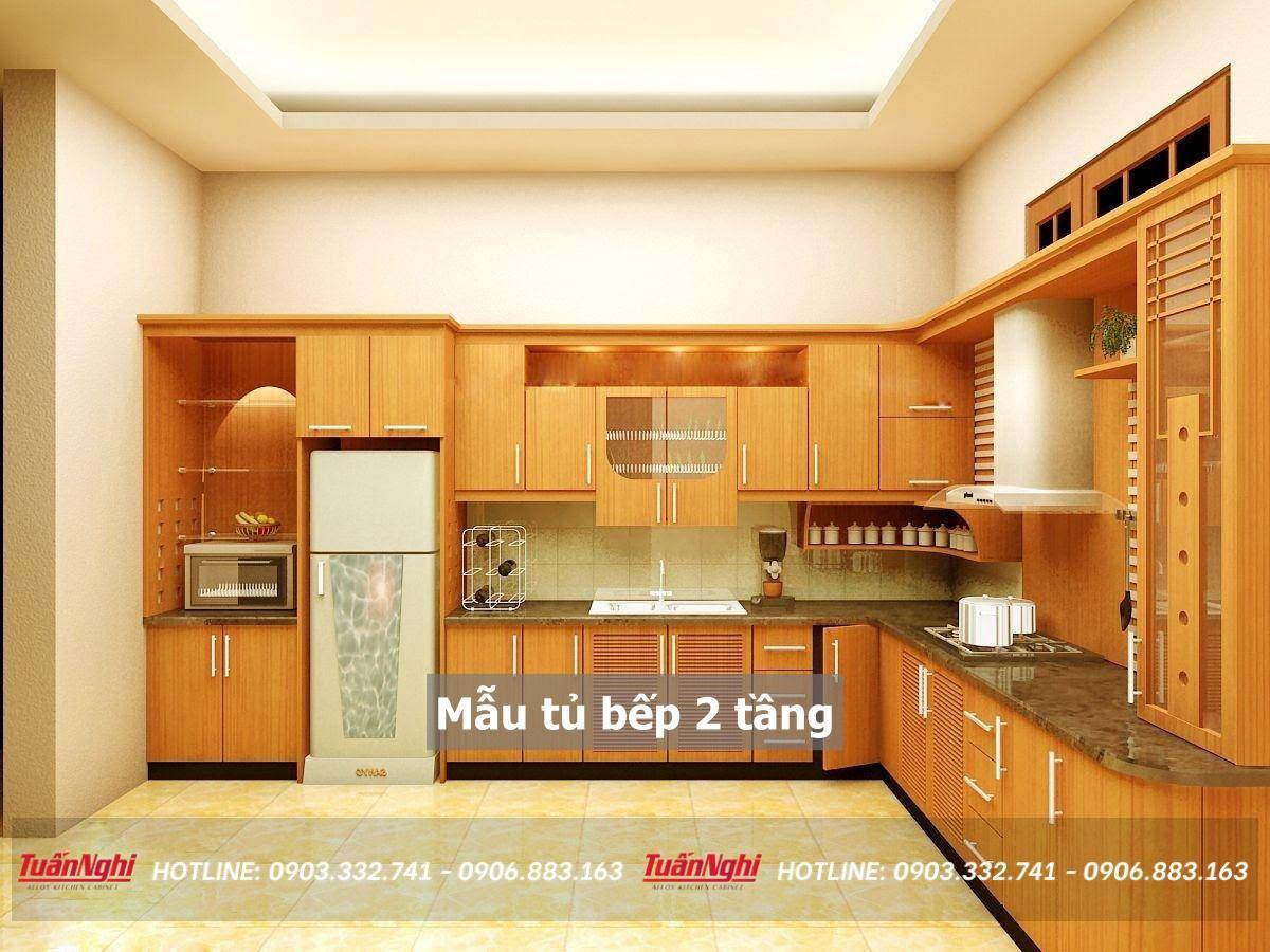 40+ Mẫu tủ bếp 2 tầng đẹp tối ưu không gian bếp 2023 155 mẫu tủ bếp 2 tầng