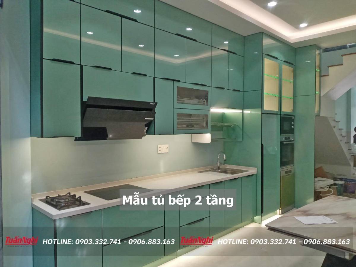 40+ Mẫu tủ bếp 2 tầng đẹp tối ưu không gian bếp 2023 274 mẫu tủ bếp 2 tầng