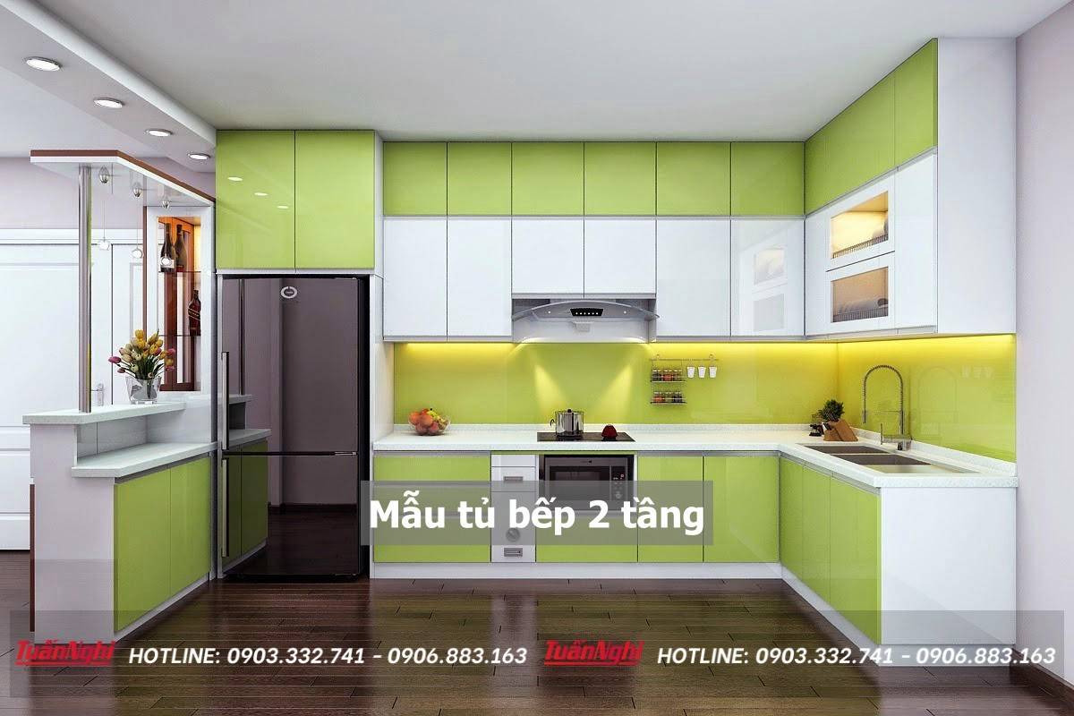 40+ Mẫu tủ bếp 2 tầng đẹp tối ưu không gian bếp 2023 277 mẫu tủ bếp 2 tầng