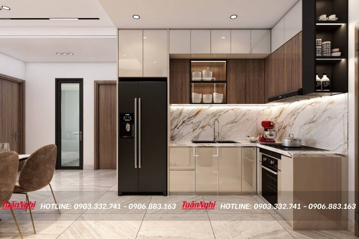 40+ Mẫu tủ bếp cho chung cư nhỏ hiện đại nhất 2023 186 tủ bếp chung cư