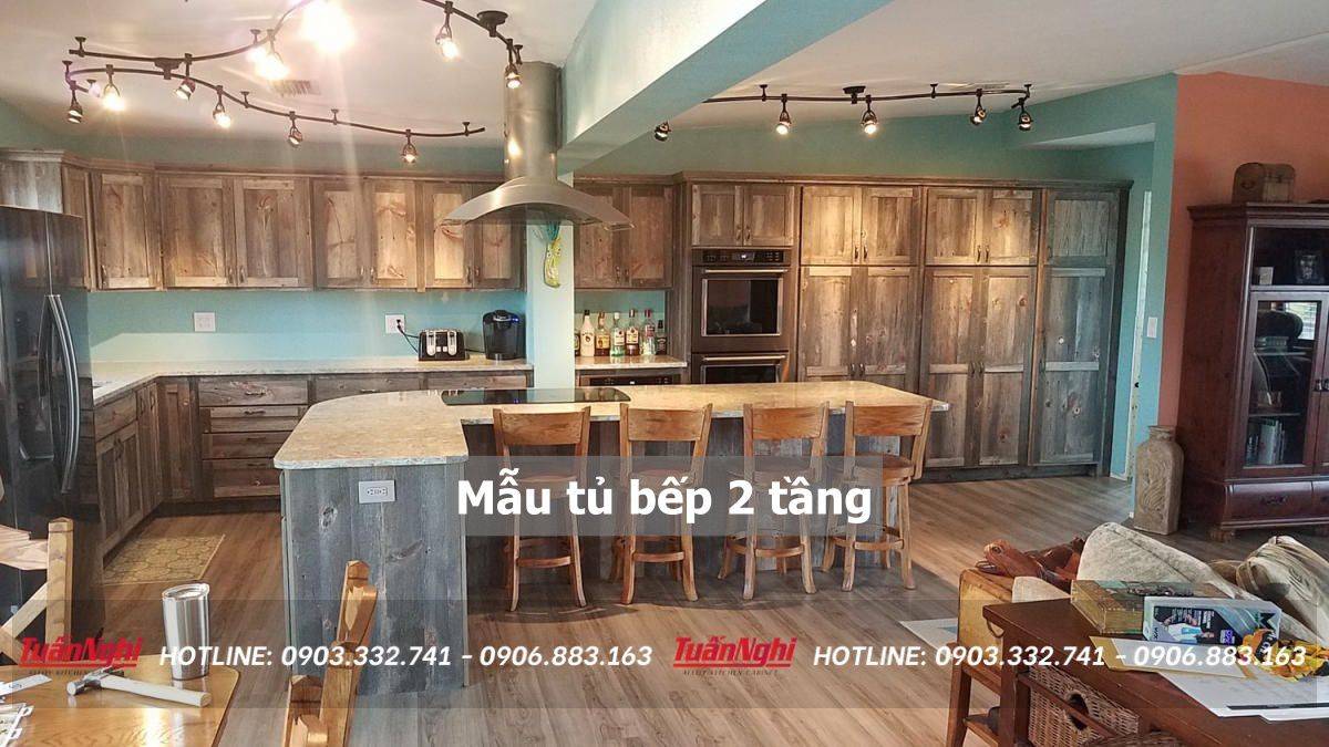 40+ Mẫu tủ bếp 2 tầng đẹp tối ưu không gian bếp 2023 231 mẫu tủ bếp 2 tầng