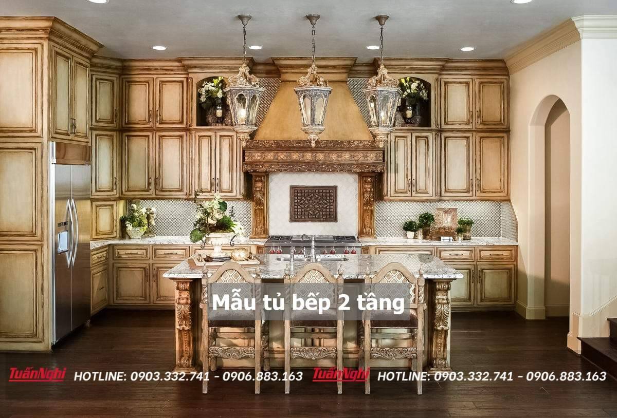 40+ Mẫu tủ bếp 2 tầng đẹp tối ưu không gian bếp 2023 179 mẫu tủ bếp 2 tầng
