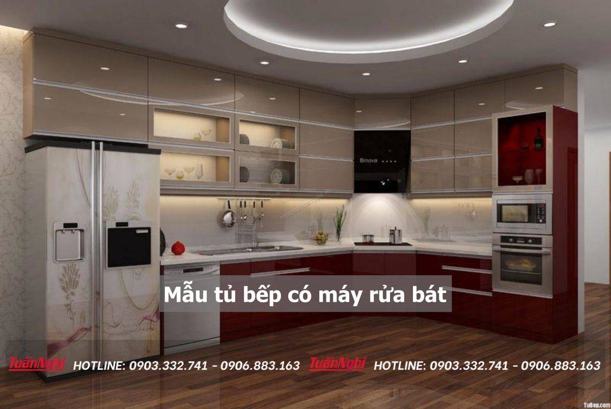 20+ Mẫu Tủ Bếp Có Máy Rửa Bát Hiện Đại Tiện Dụng 2023 75 mẫu tủ bếp có máy rửa bát