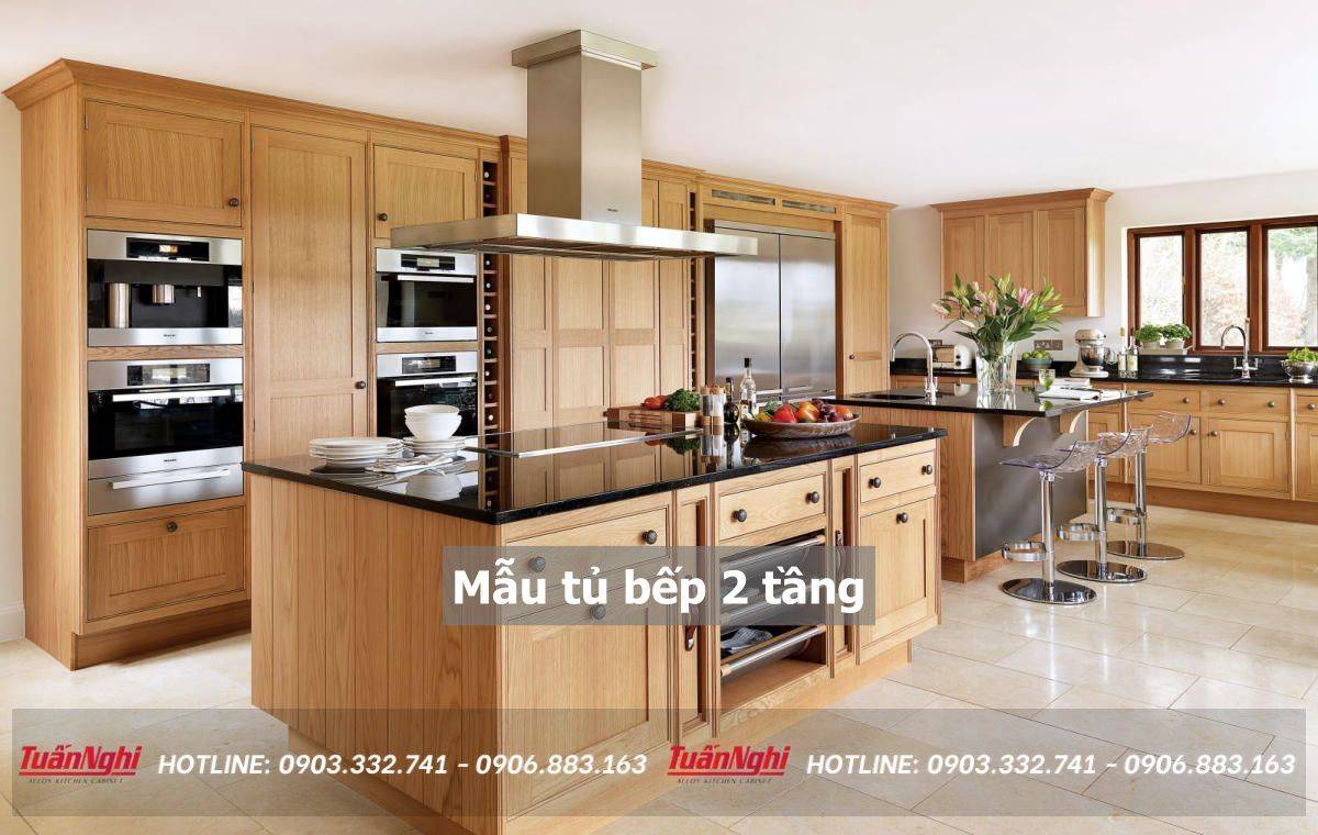 40+ Mẫu tủ bếp 2 tầng đẹp tối ưu không gian bếp 2023 248 mẫu tủ bếp 2 tầng