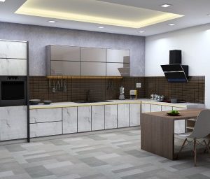 Mẫu Tủ Bếp Kiểu Chữ L 10