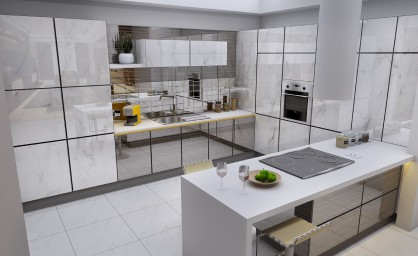 Tủ bếp song song hợp kim nhôm TB13 1 Tủ bếp song song hợp kim nhôm TB13