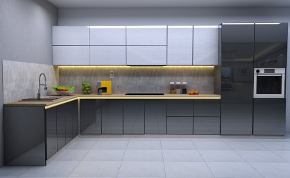 Tủ bếp chữ I hợp kim nhôm TB01