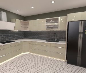 Mẫu Tủ Bếp Kiểu Chữ I 06