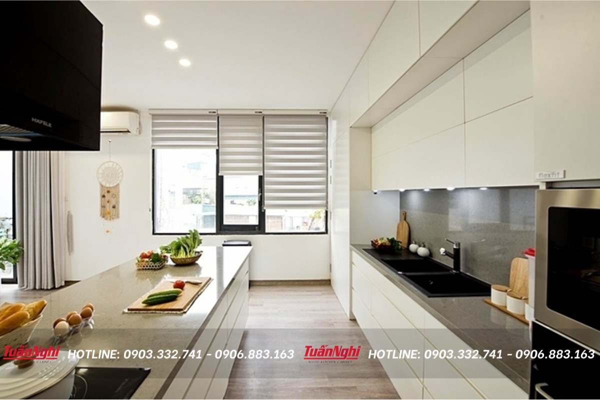 Mẫu tủ bếp đơn giản