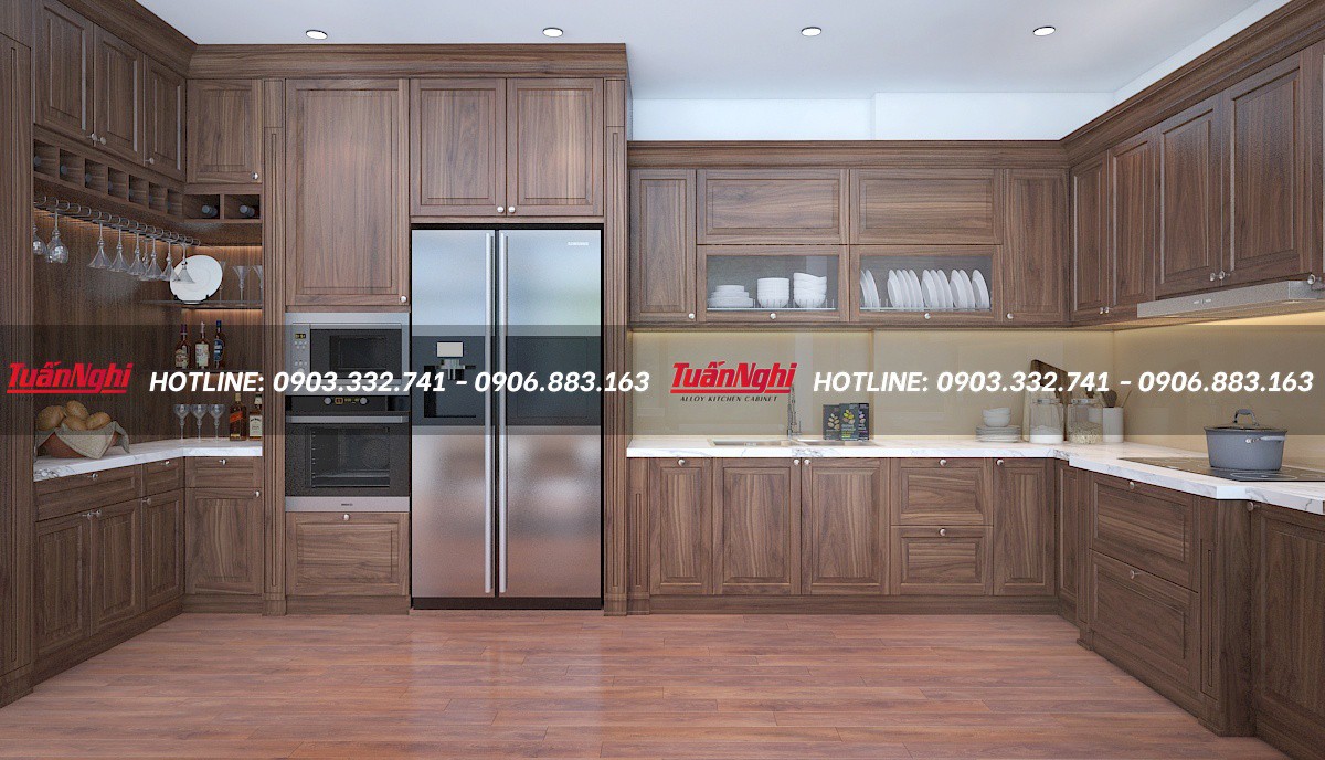 Mẫu tủ bếp đơn giản