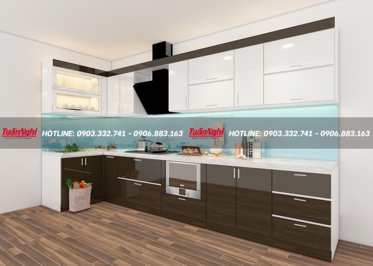 Mẫu tủ bếp đơn giản