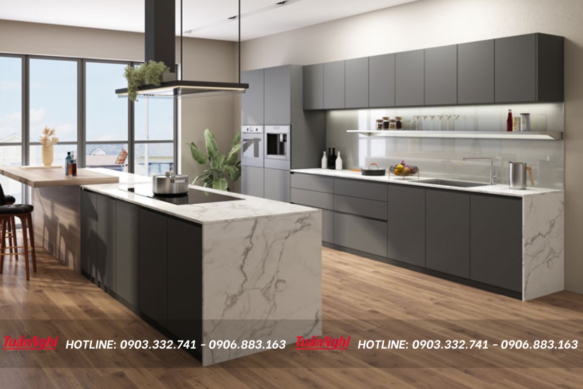 Mẫu tủ bếp đơn giản