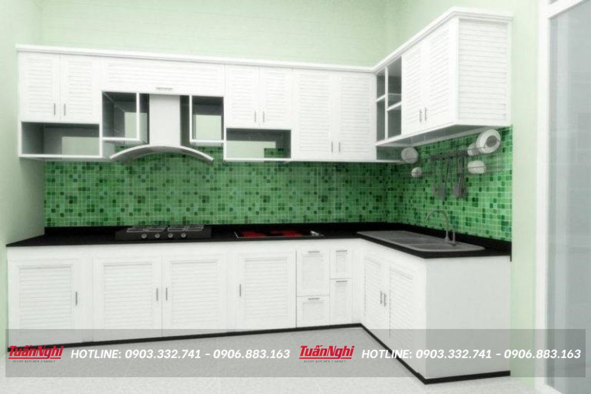 Nên làm tủ bếp bằng chất liệu gì là tốt nhất? 11 chất liệu nhôm kính