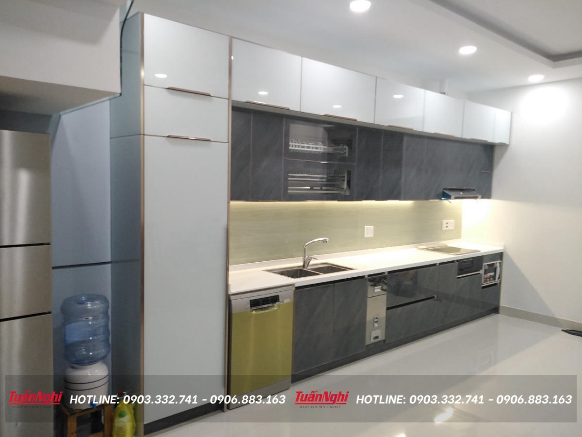 tủ bếp nhôm hợp kim