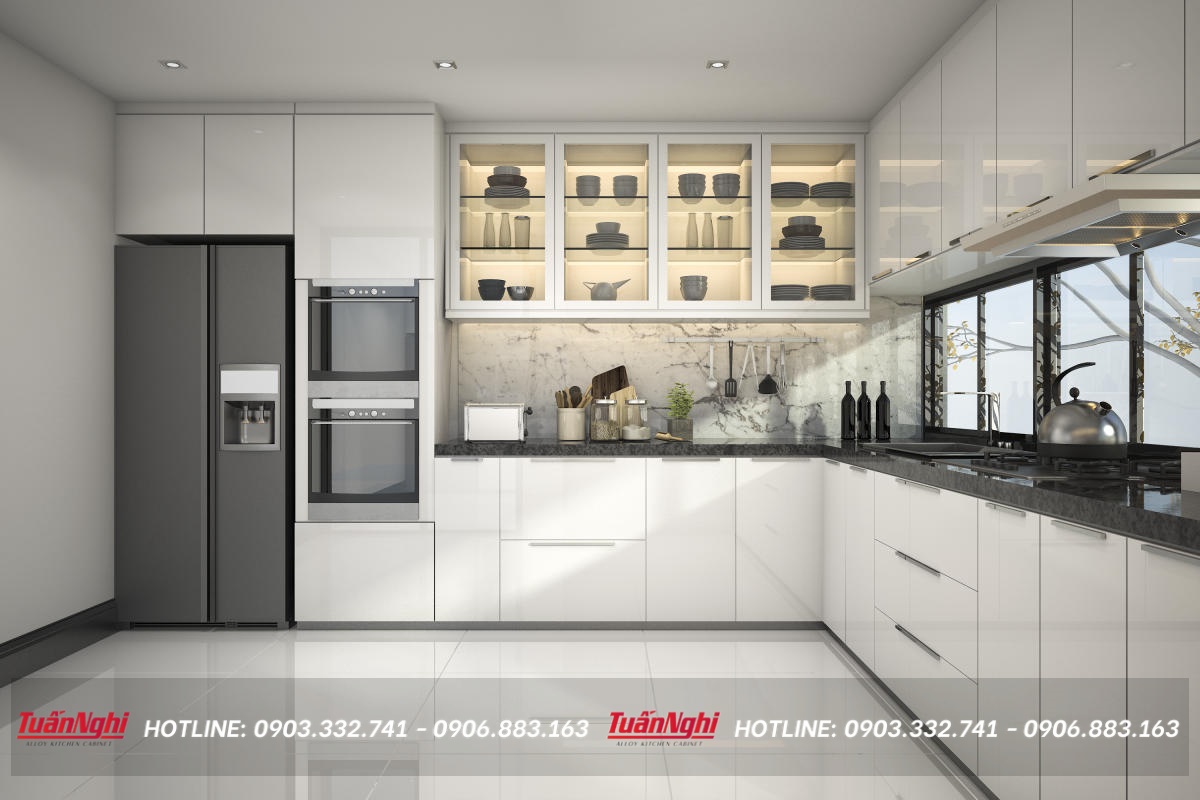 cách bố trí các ngăn tủ bếp