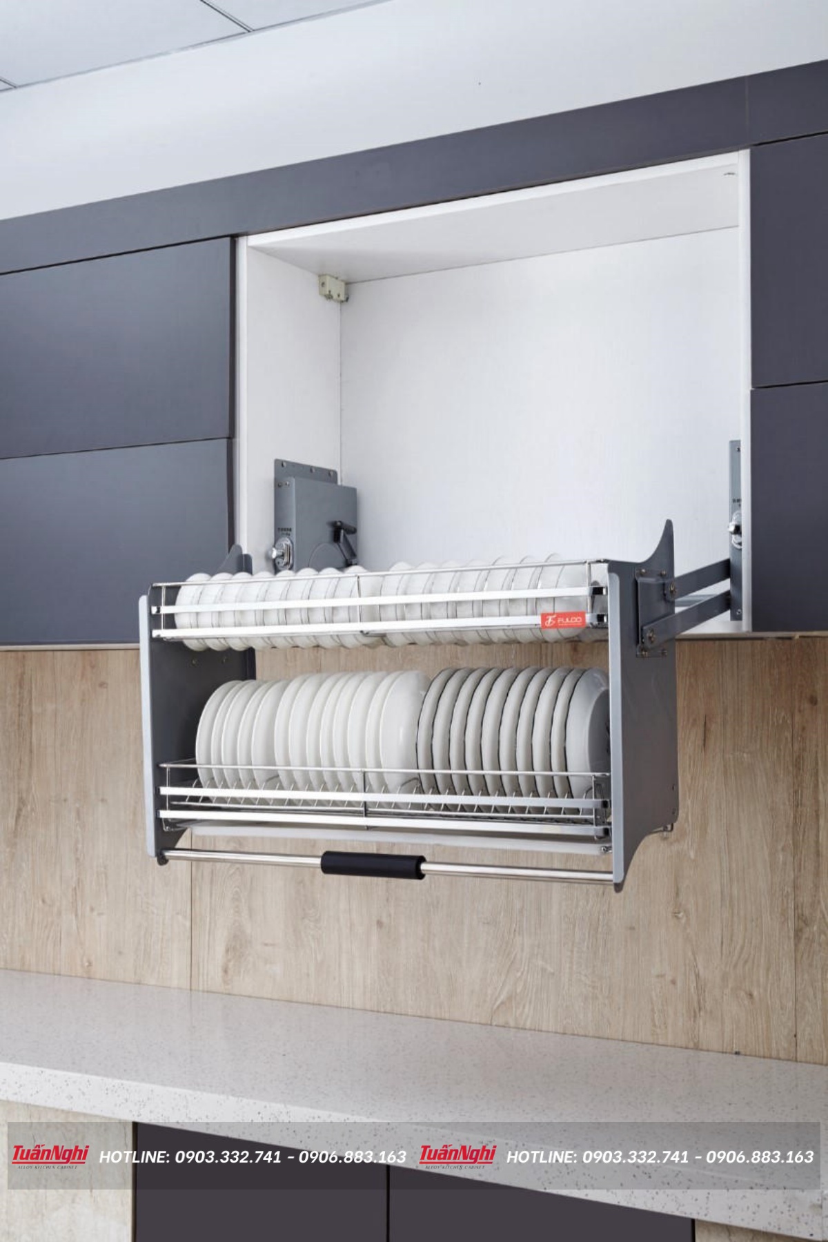 cách bố trí các ngăn tủ bếp