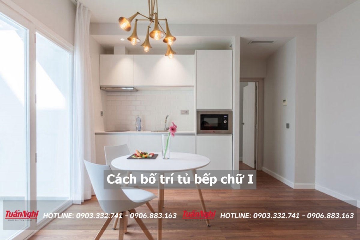cách bố trí tủ bếp chữ i