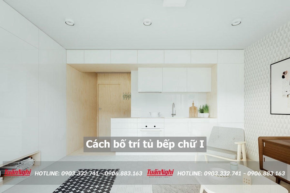 cách bố trí tủ bếp chữ i