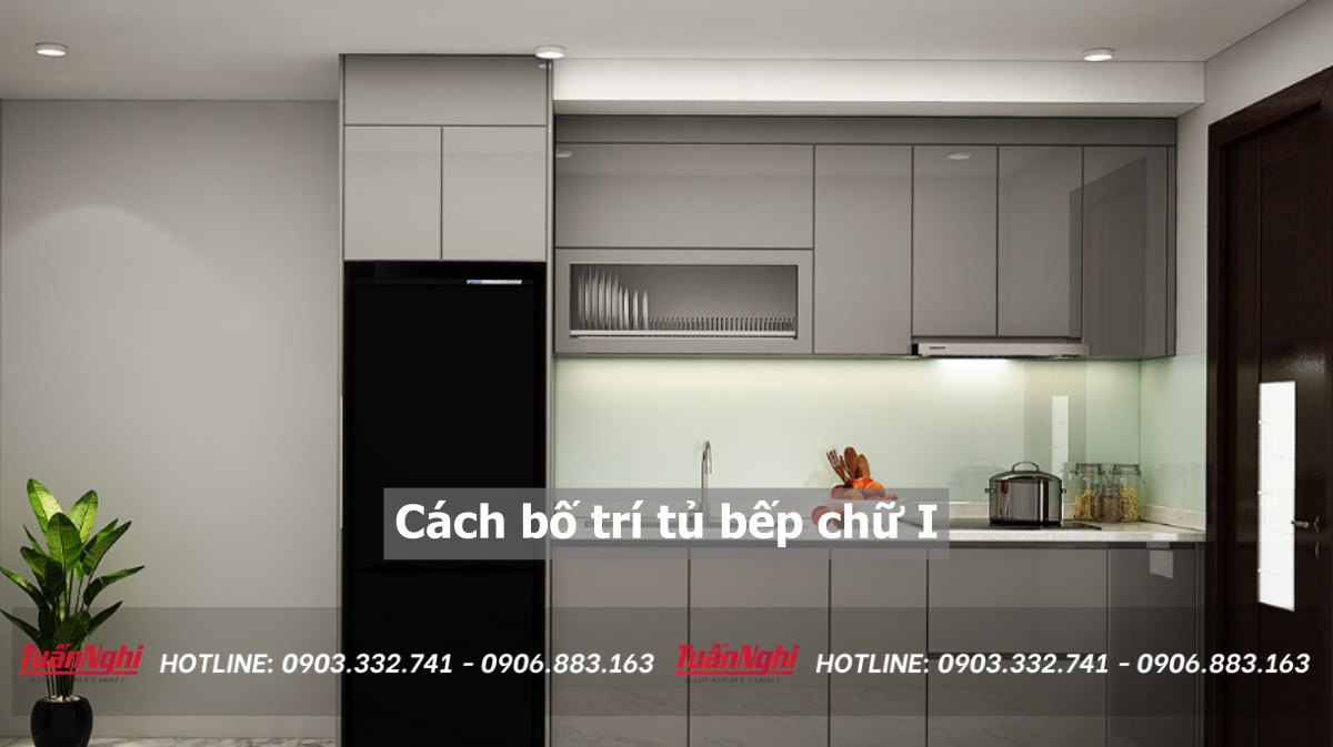 cách bố trí tủ bếp chữ i