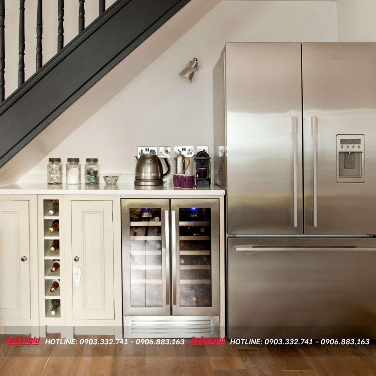 cách bố trí tủ lạnh trong bếp