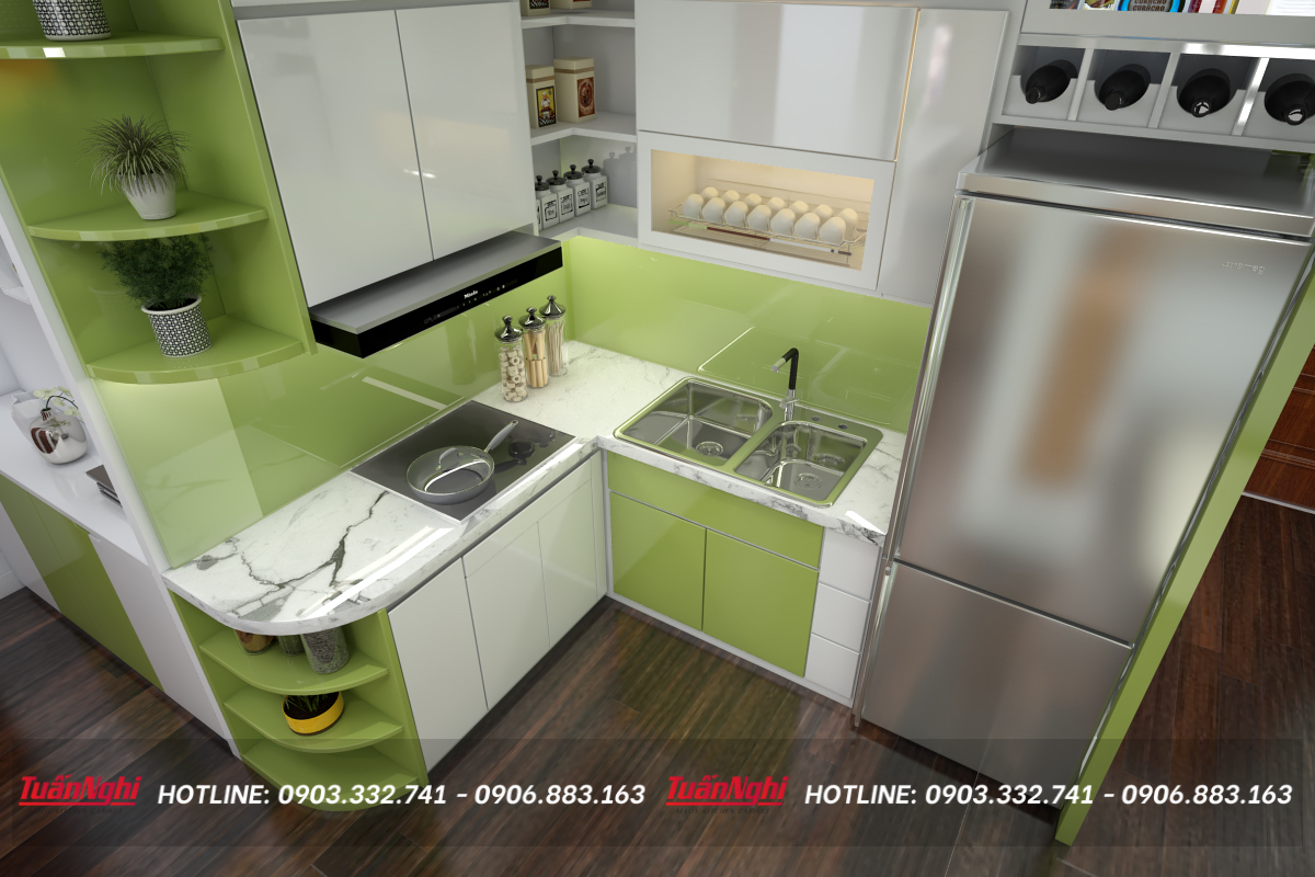 có nên làm tủ bếp bằng nhựa picomat