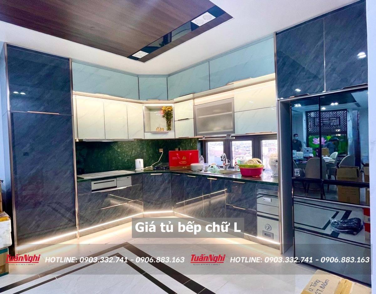 giá tủ bếp chữ L
