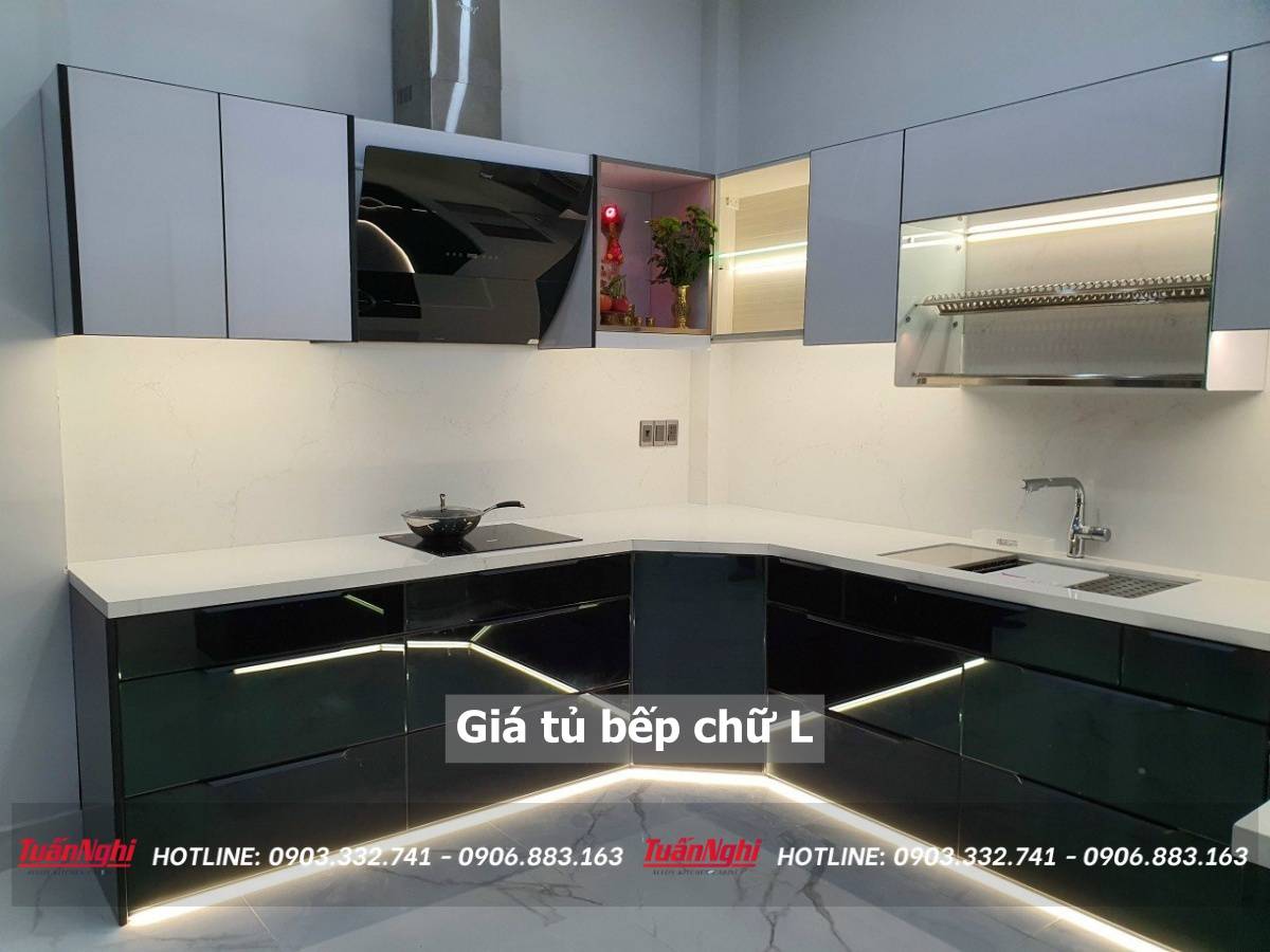 giá tủ bếp chữ L