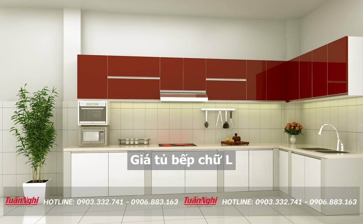 giá tủ bếp chữ L