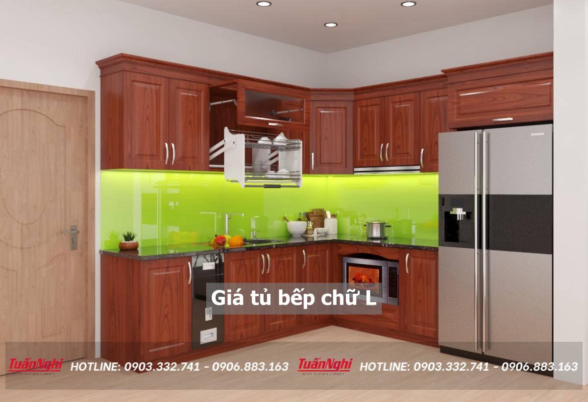 giá tủ bếp chữ L