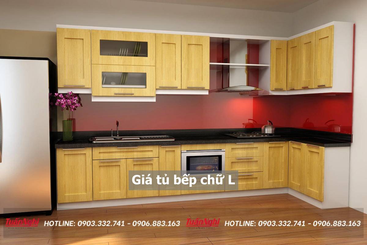 giá tủ bếp chữ L