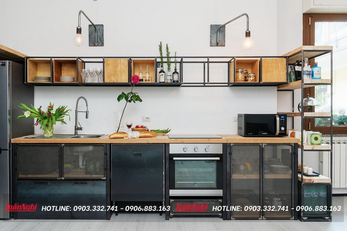 các kiểu tủ bếp treo tường