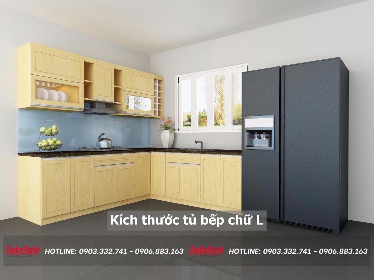 Kích Thước Tủ Bếp Chữ L Tiêu Chuẩn 5 kích thước tủ bếp chữ L