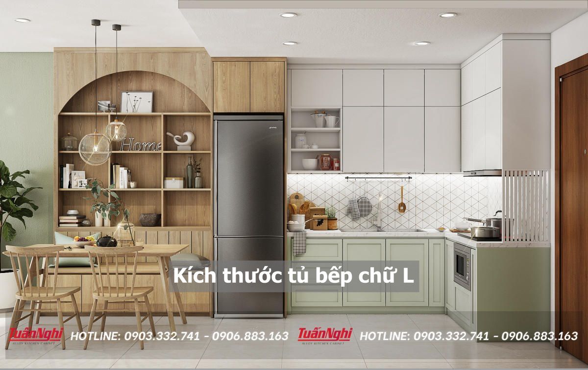 Kích Thước Tủ Bếp Chữ L Tiêu Chuẩn 6 kích thước tủ bếp chữ L