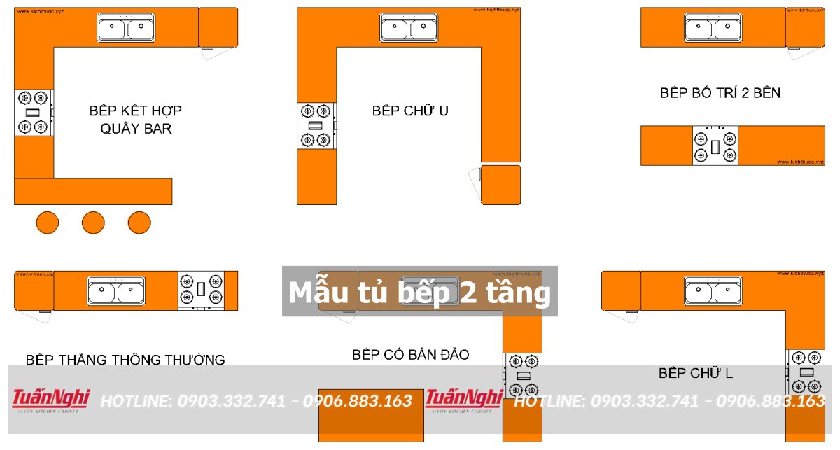 40+ Mẫu tủ bếp 2 tầng đẹp tối ưu không gian bếp 2023 297 mẫu tủ bếp 2 tầng