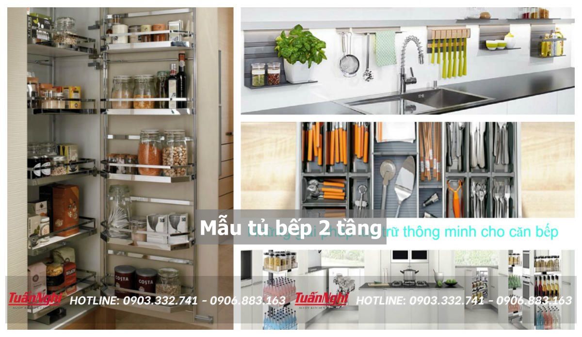 40+ Mẫu tủ bếp 2 tầng đẹp tối ưu không gian bếp 2023 298 mẫu tủ bếp 2 tầng