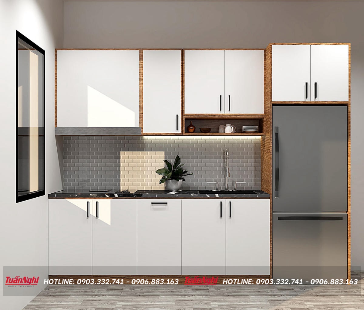 Mẫu tủ bếp đẹp đơn giản
