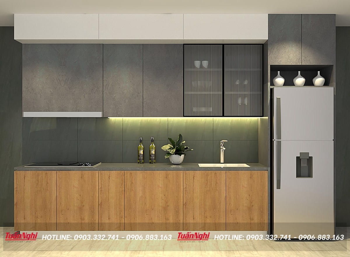 Mẫu tủ bếp đẹp đơn giản