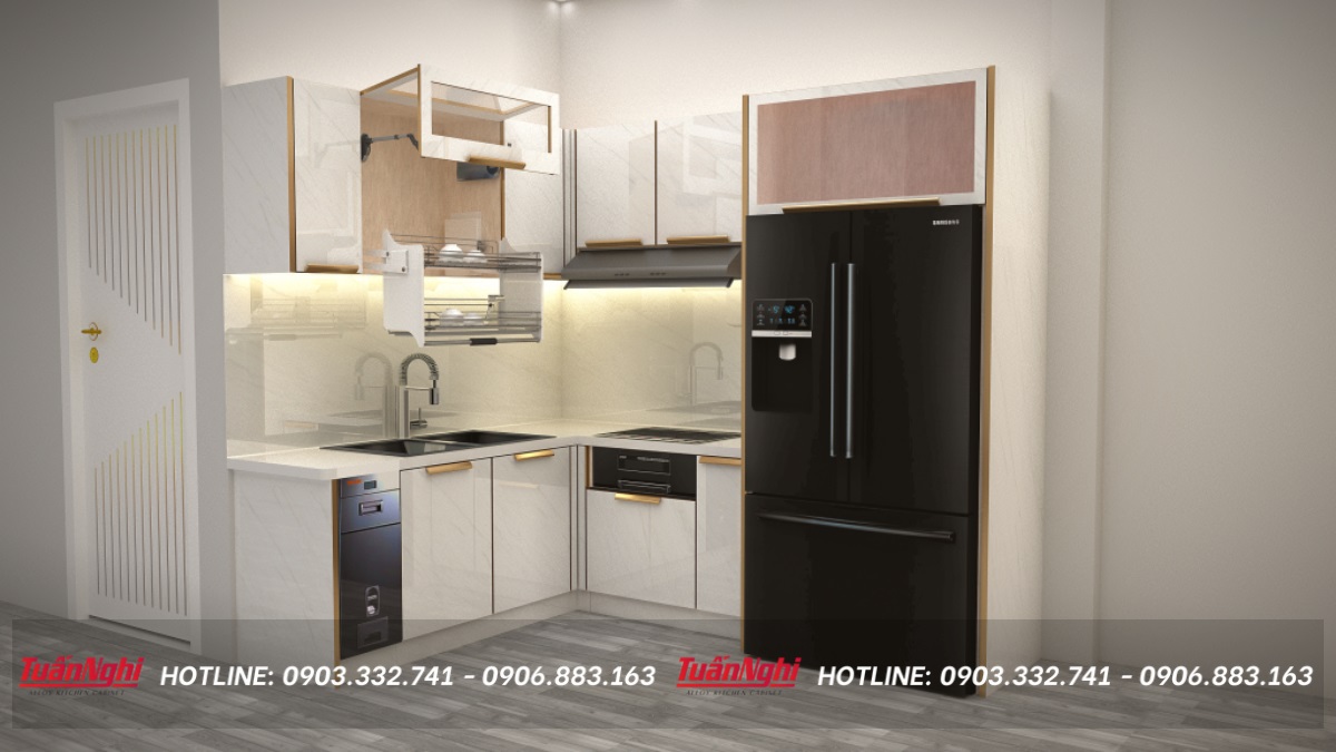 các mẫu tủ bếp đơn giản