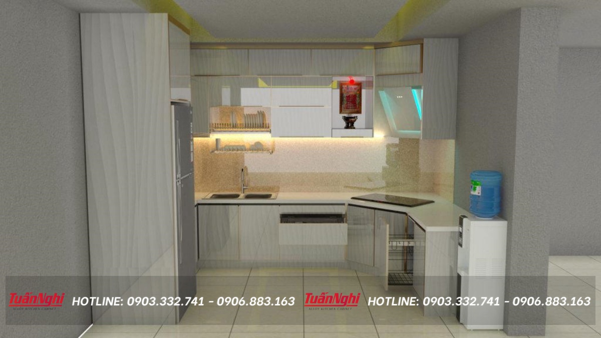 mẫu tủ bếp đơn giản