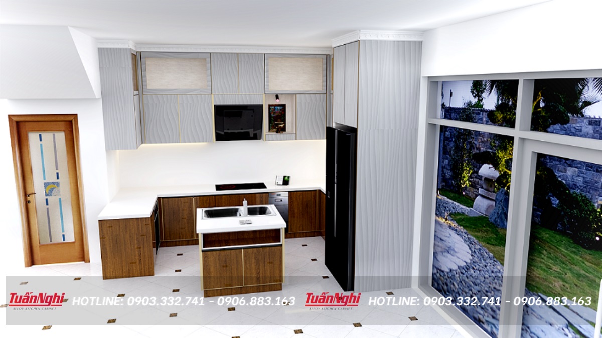 mẫu tủ bếp đẹp đơn giản