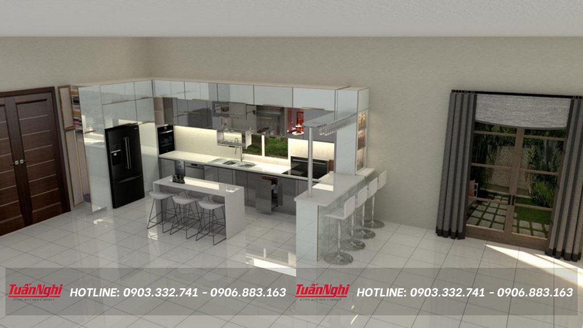 các mẫu tủ bếp đơn giản đẹp