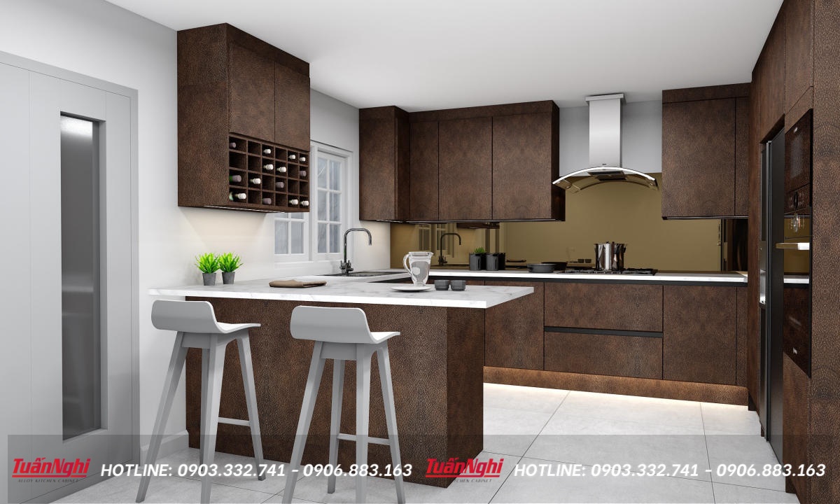 mẫu tủ bếp đơn giản đẹp