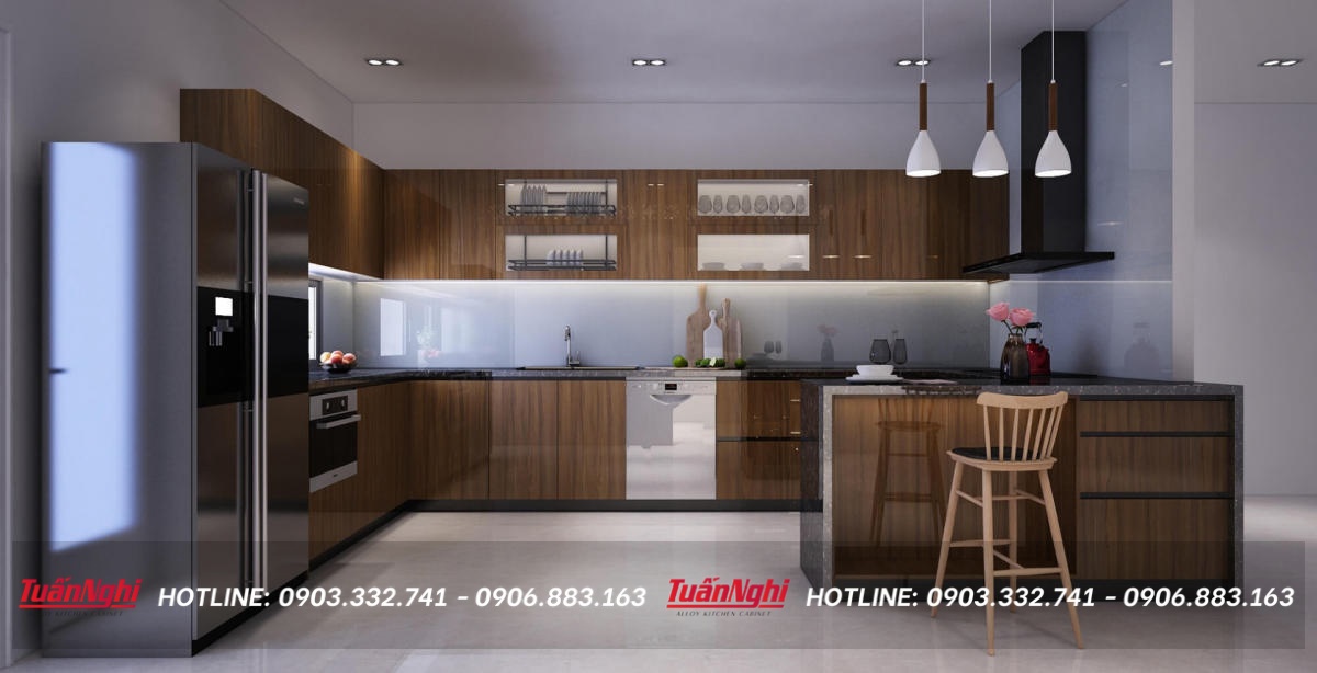 mẫu tủ bếp đơn giản