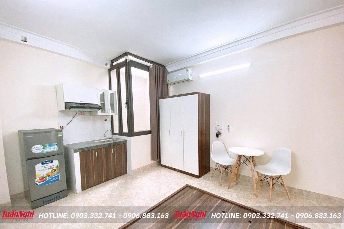 Mẫu tủ bếp mini giá rẻ