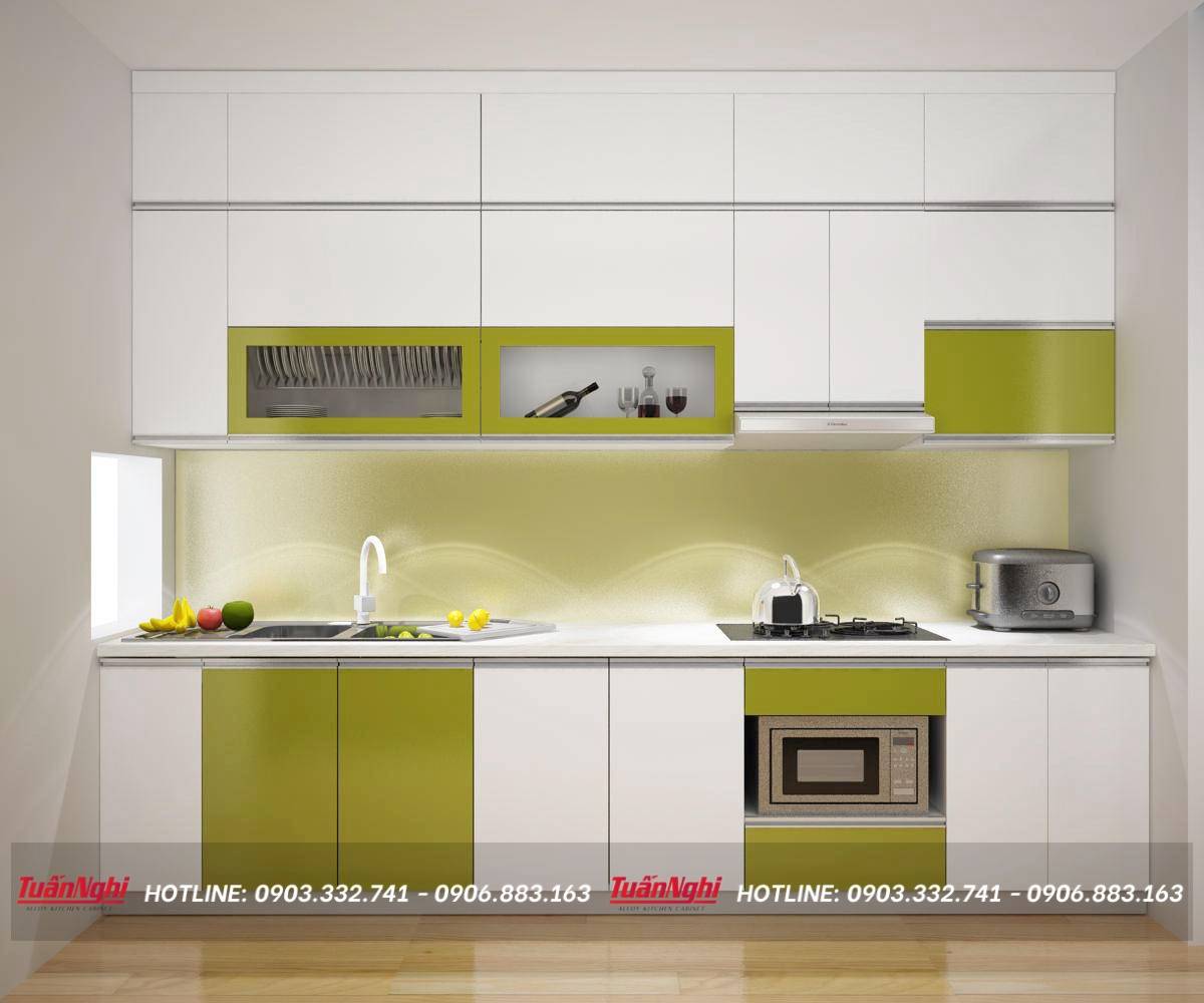 mẫu tủ bếp mini gỗ công nghiệp