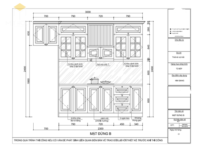 Quy trình thiết kế thi công tủ bếp chuyên nghiệp tại Tuấn Nghi 120 thi công tủ bếp