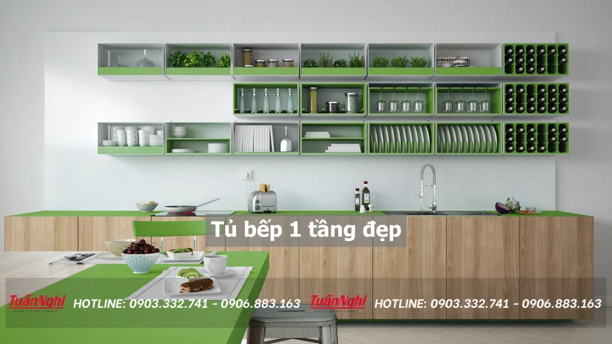 20+ Mẫu tủ bếp 1 tầng đẹp phong cách hiện đại 2023 30 tủ bếp 1 tầng đẹp