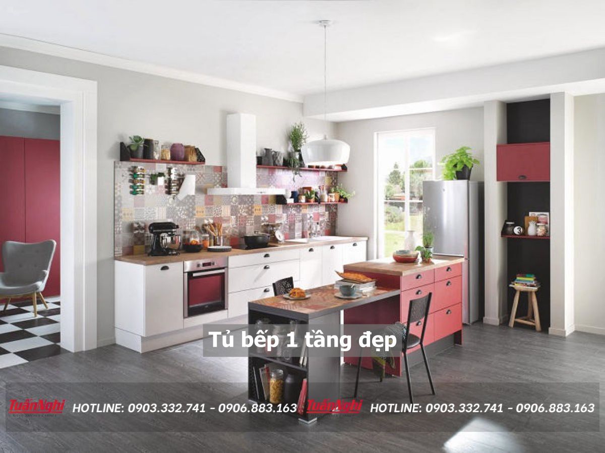 20+ Mẫu tủ bếp 1 tầng đẹp phong cách hiện đại 2023 31 tủ bếp 1 tầng đẹp