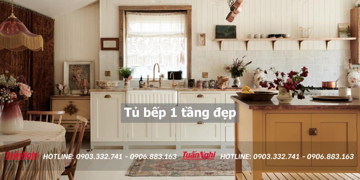 20+ Mẫu tủ bếp 1 tầng đẹp phong cách hiện đại 2023 32 tủ bếp 1 tầng đẹp